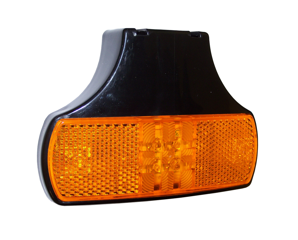 Perei Sm50 Series Amber Side Marker Light With A 9-33v Superseal Connection And Horizontal Bracket Main Image
