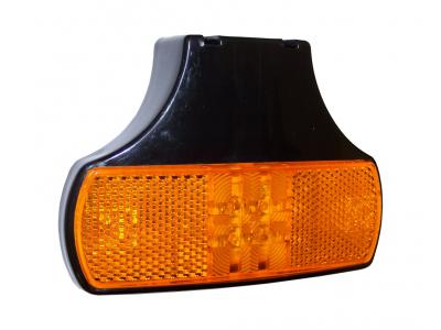 Perei Sm50 Series Amber Side Marker Light With A 9-33v Flylead Connection And Horizontal Bracket Slide Image