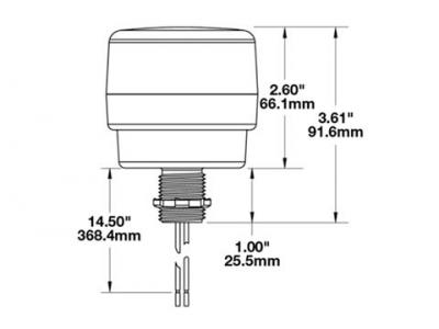 JWS MODEL 538 RED/GREEN LED BEACON LAMP Technical Image