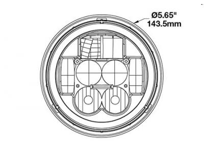 JWS MODEL 8630 ROUND HEADLIGHTS Technical Image