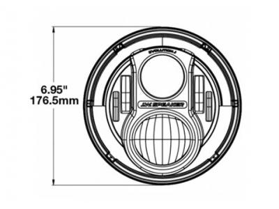 JWS 8700 J2 HEADLIGHT - HIGH/LOW BEAM, DRL, FP Technical Image