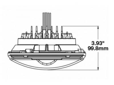 JWS 8700 J2 HEADLIGHT - HIGH/LOW BEAM, DRL, FP Technical Image