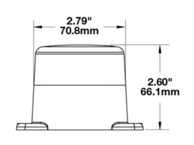 JWS Model 539 Red/Green LED Beacon Lamp Technical Image