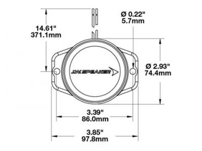 JWS Model 539 Red/Green LED Beacon Lamp Technical Image