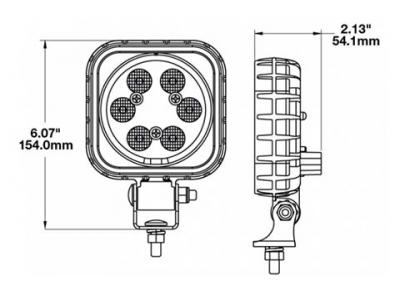 Jws Led Work Lamp (flood) Technical Image