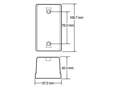 Truck-lite Series 13 24v Amber Marker Light Kit Technical Image