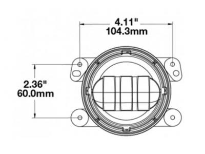 JWS 6145 J2 JEEP FOG LIGHT PAIR Technical Image