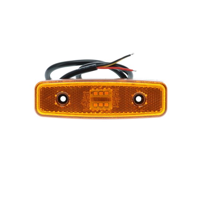 Truck-lite Model M877 24v Di Amber Led Side Marker Light 0.5m Cable Main Image