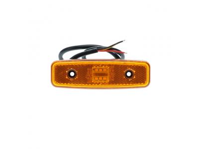 Truck-lite Model M877 24v Di Amber Led Side Marker Light 0.5m Cable Slide Image