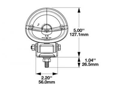 Jws Red Led Forklift Arc Lamp Technical Image