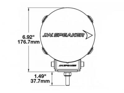 JWS ROUND OFF-ROAD LAMP PAIR - PENCIL BEAM Technical Image