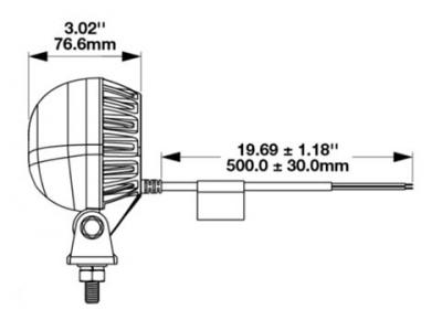 Jws Red Led Forklift Arc Lamp Technical Image