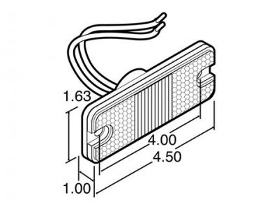 Truck-lite Model Tl/18 10-30v Clear Led Front Marker Light Kit Technical Image