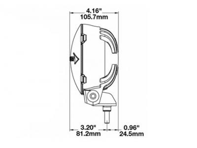 JWS ROUND OFF-ROAD LAMP PAIR - PENCIL BEAM Technical Image