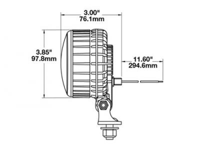 Jws Model 770 Blue Led Safety Lamp Technical Image