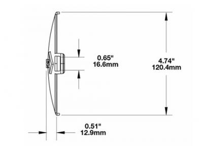 JWS Ts3001v Clear Replacement Lens Cover Technical Image