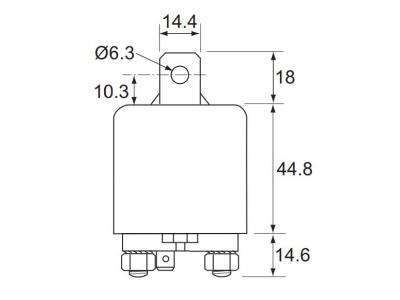 12V HORIZONTAL EXTRA HEAVY DUTY MINI MAKE/BREAK RELAY Slide Image