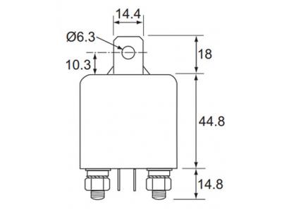 12V VERTICAL EXTRA HEAVY DUTY MINI MAKE/BREAK RELAY Slide Image