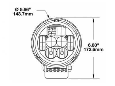 JWS MODEL 8632 4 IN 1 HEADLIGHT WITH PEDESTAL Technical Image