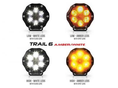 JWS TRAIL 6 AMBER/WHITE WORK LIGHT KIT Slide Image