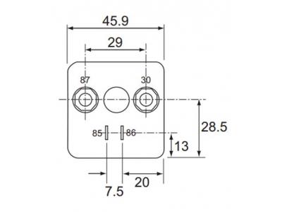 12V VERTICAL EXTRA HEAVY DUTY MINI MAKE/BREAK RELAY Slide Image