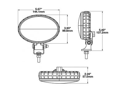 JWS Model 778 XD Backup Camera Light Technical Image
