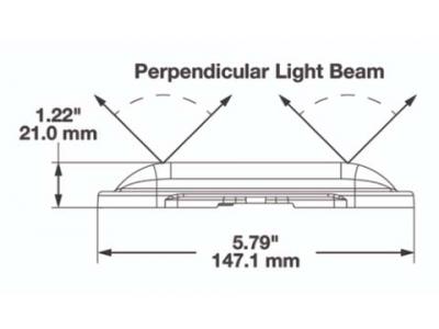 JWS Model 210 Amber Led Solar Warning Lamp Technical Image