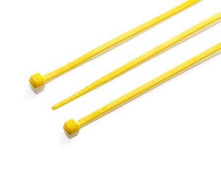 100 X 2.5mm Yellow Cable Ties Main Image
