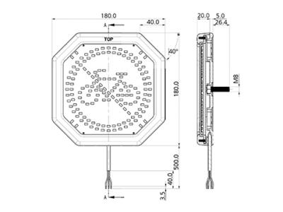 Cycle Warning Lamp Technical Image