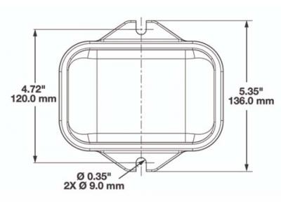 JWS Model 210 Red Led Solar Warning Lamp Technical Image