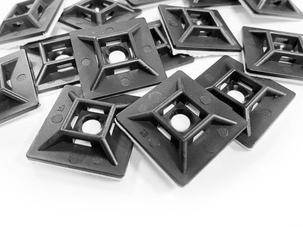 28MM BLACK CABLE TIE BASES