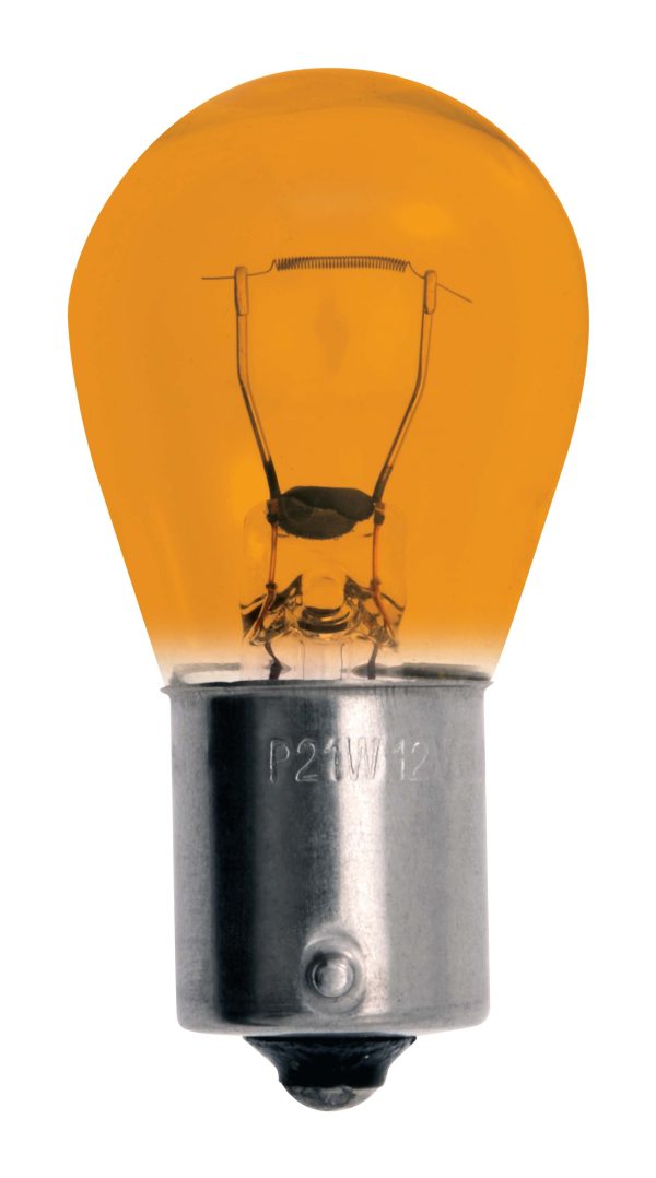 12v, 21w Amber Standard Bulb With A Ba15s Scc Base