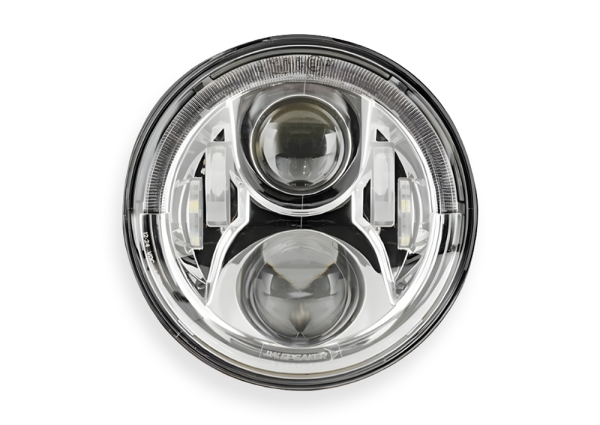 JWS 8700 EVO 2 PRO CHROME HIGH/LOW BEAM HEADLIGHT PAIR WITH DRL