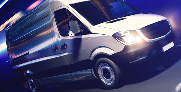 White van on the move